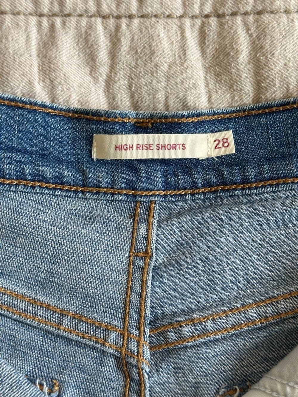 Levi's Light Blue Distressed Denim Shorts - Picture 4 of 4